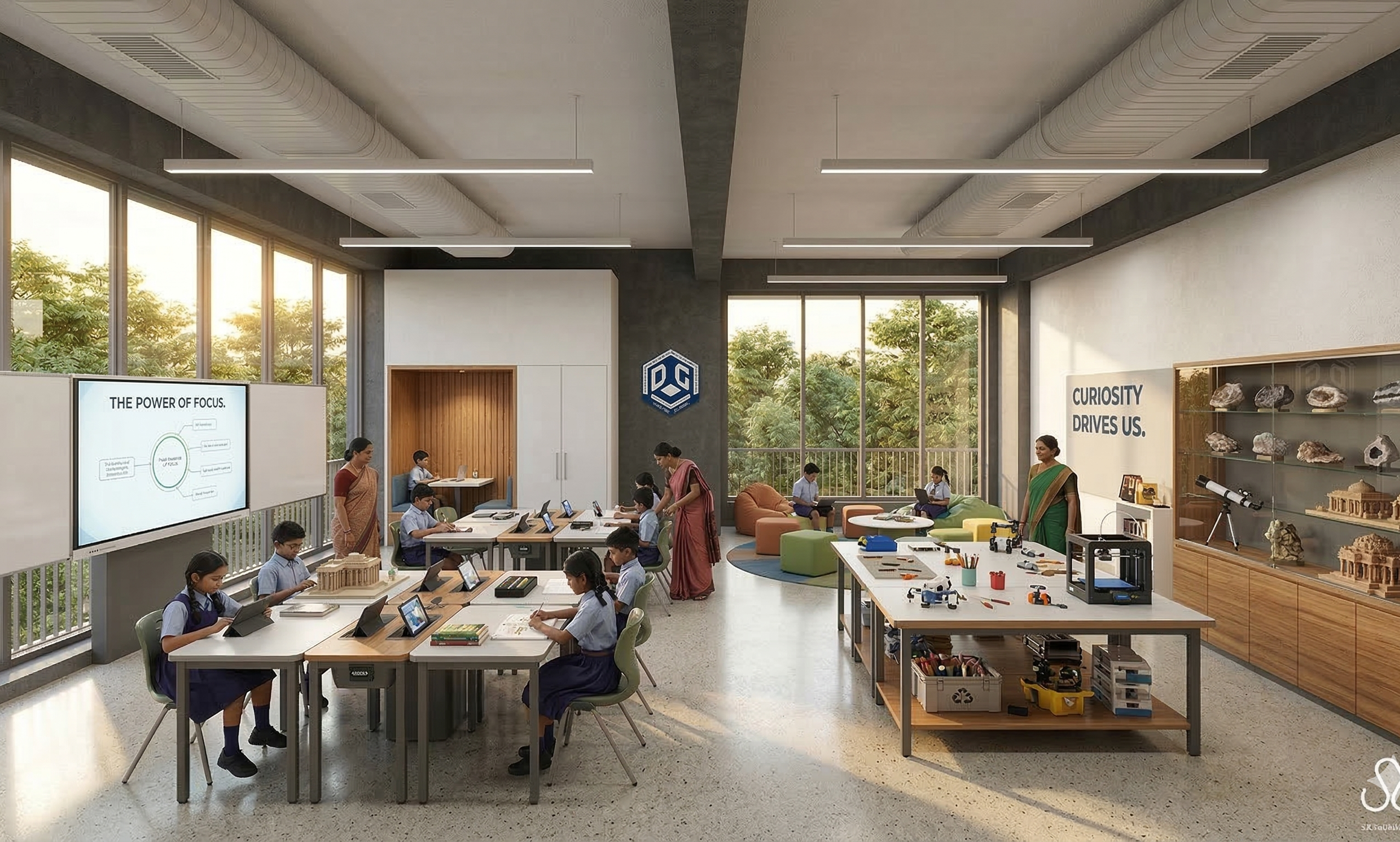 Students collaborating